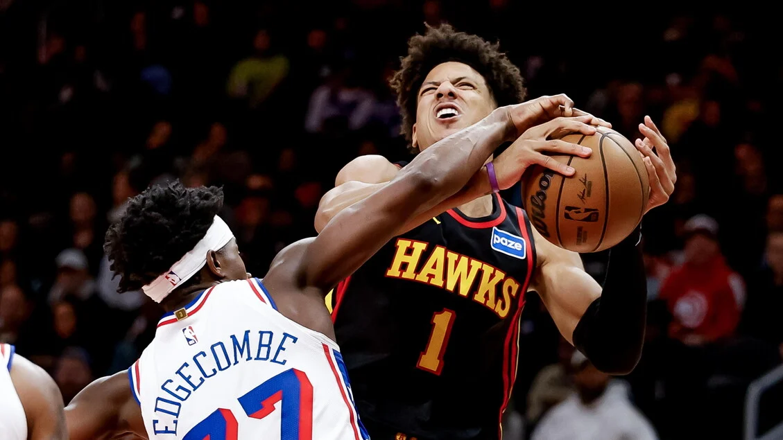 VJ Edgecombe conduz o Team Vince à vitória no torneio juvenil do All-Star da NBA em Los Angeles