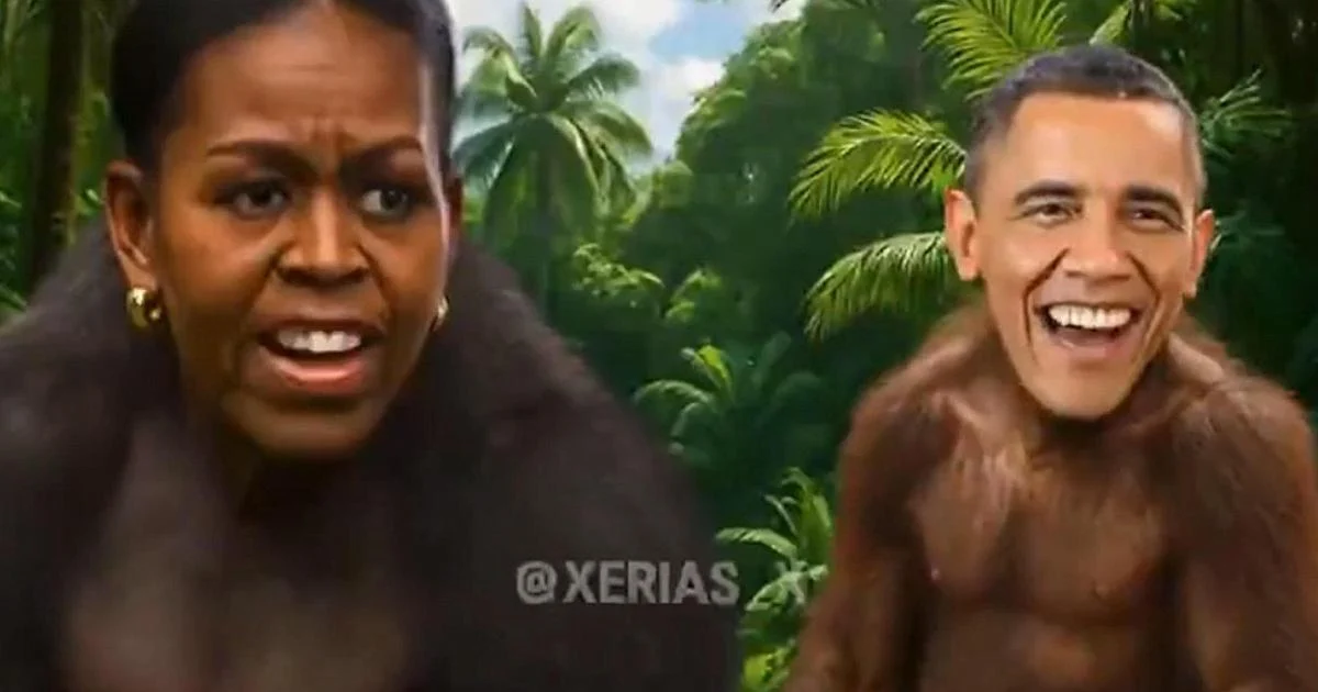 Obama denuncia 'política sem decoro' após montagem racista em rede social