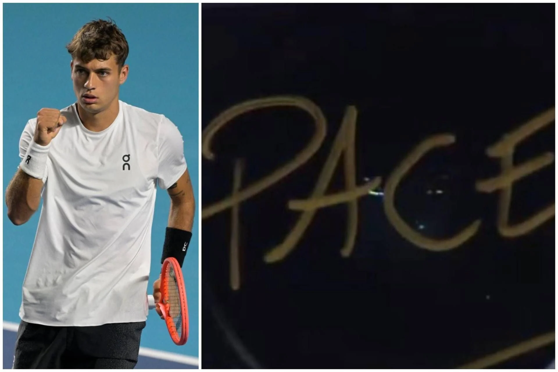 Flavio Cobolli conquista o ATP de Acapulco e escreve 'Pace' em gesto pela paz
