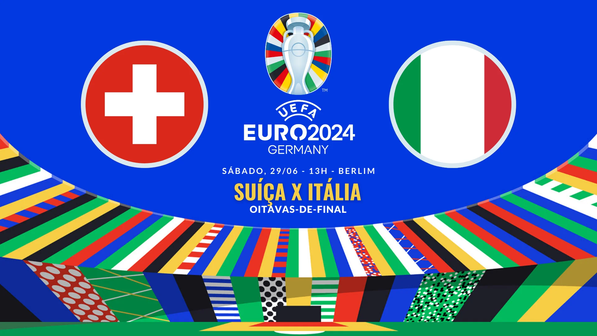 Suíça x Itália: Oitavas de Final da Eurocopa 2024