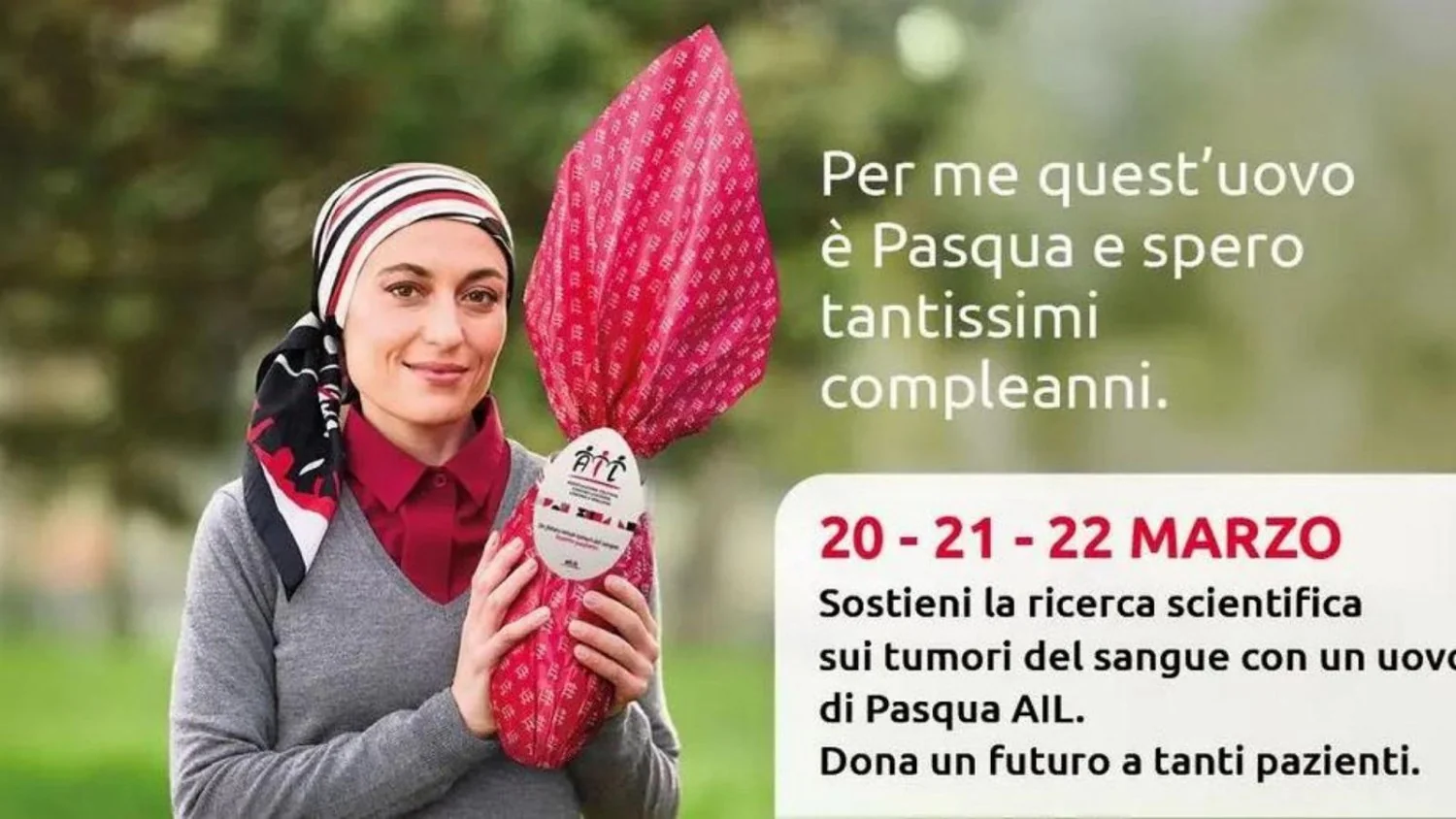 Ail volta às praças italianas com ovos de Páscoa para apoiar a pesquisa contra tumores do sangue