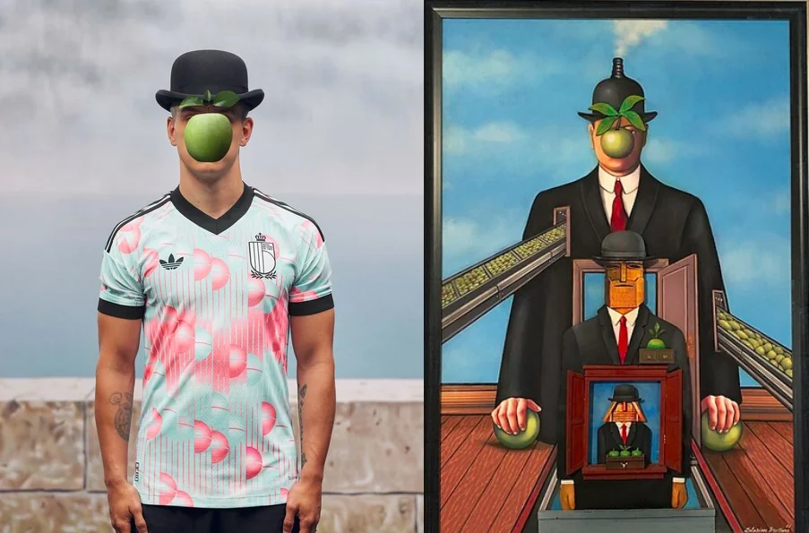 Bélgica revela segunda camisa inspirada em René Magritte para a Copa do Mundo