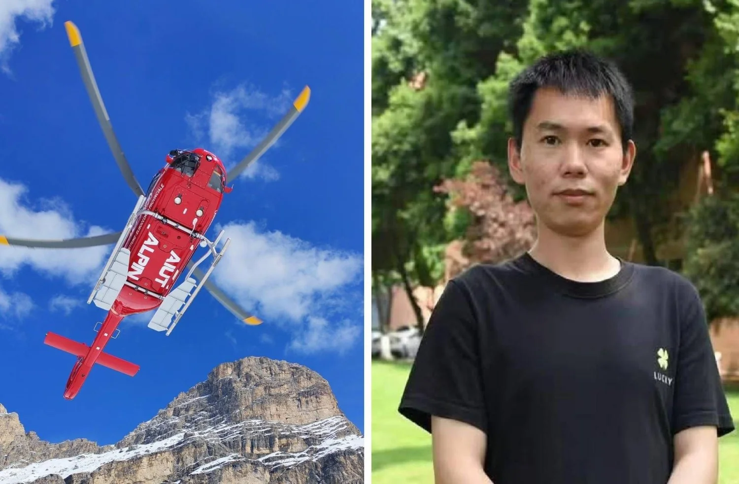 Corpo encontrado em Val di Funes pode ser do estudante chinês Huang Peng