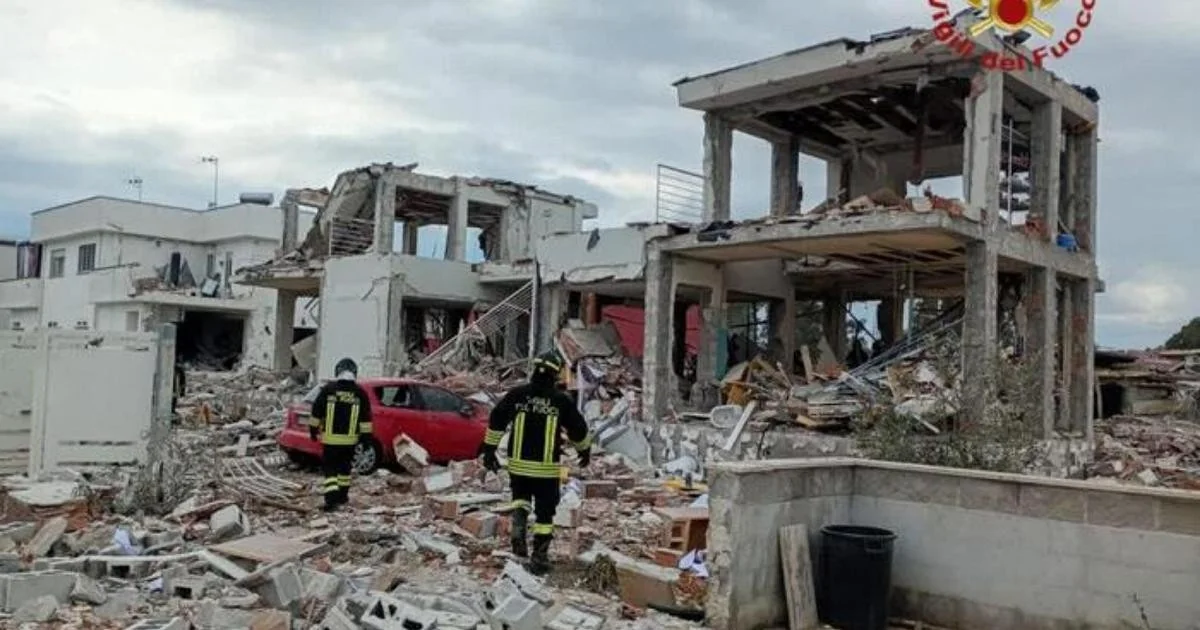 Explosão de botijão de GPL derruba prédio em Roma: dois feridos e buscas por possíveis desaparecidos