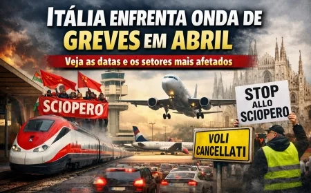 Itália enfrenta onda de greves em abril: Veja as datas e os setores mais afetados