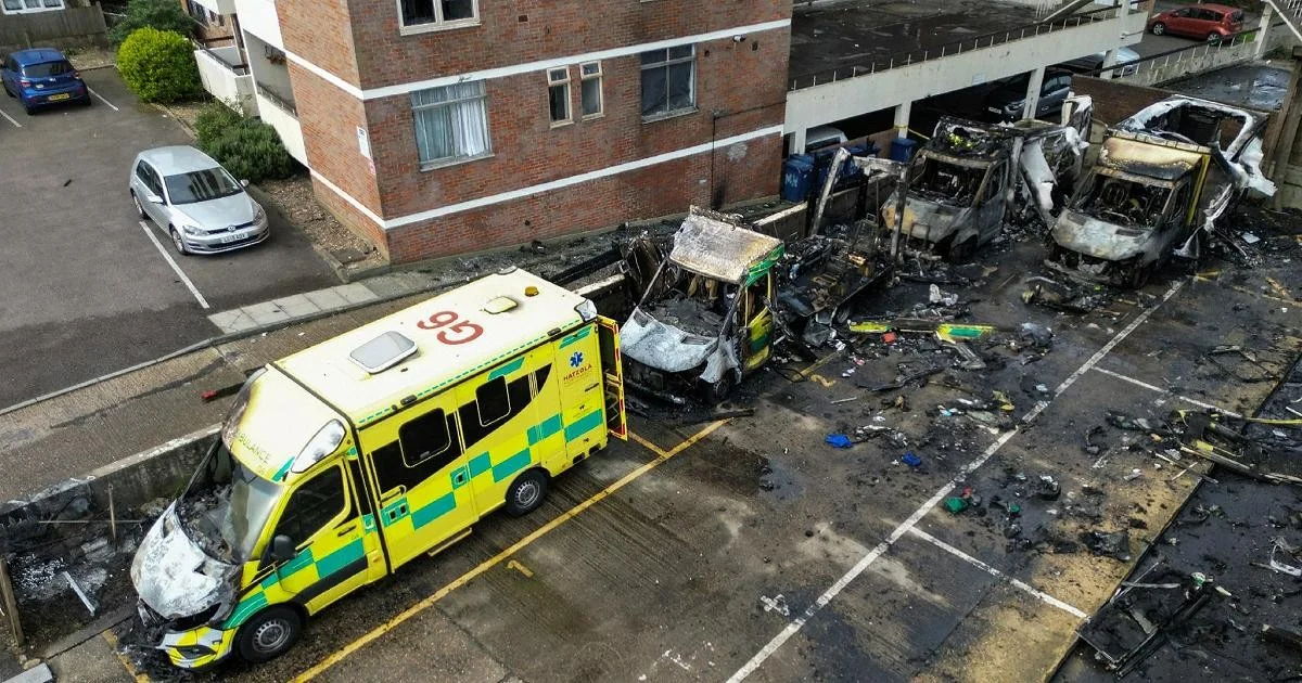 Incêndio antissionista em Golders Green: Quatro ambulâncias de associação judaica atacadas
