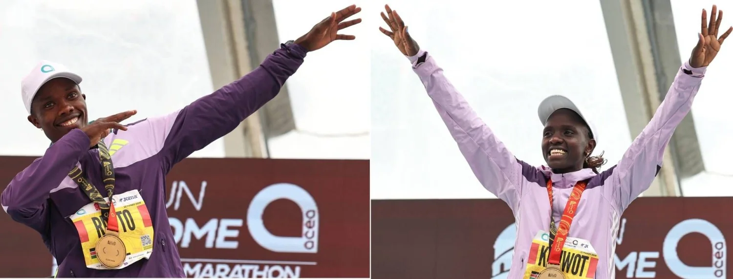 Maratona di Roma 2026: Asbel Rutto repete a vitória; Pascaline Kibiwot estabelece novo recorde feminino