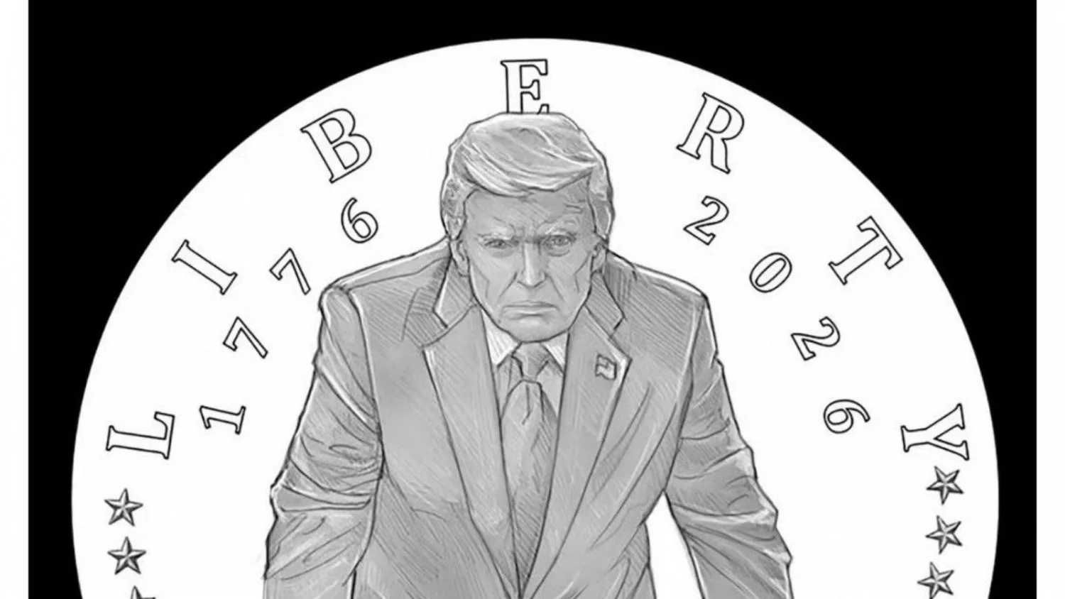 Moeda de ouro com o rosto de Donald Trump aprovada para o 250º aniversário dos EUA