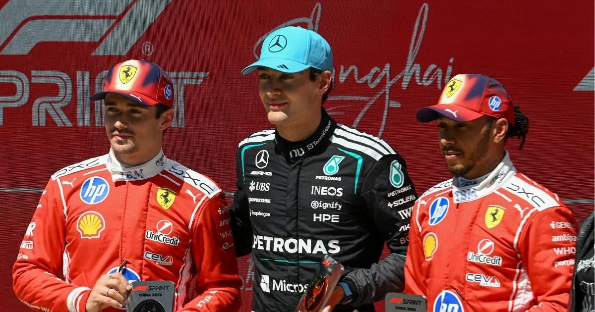 Russell domina sprint na China: Mercedes à frente das Ferraris em prova marcada pela safety car