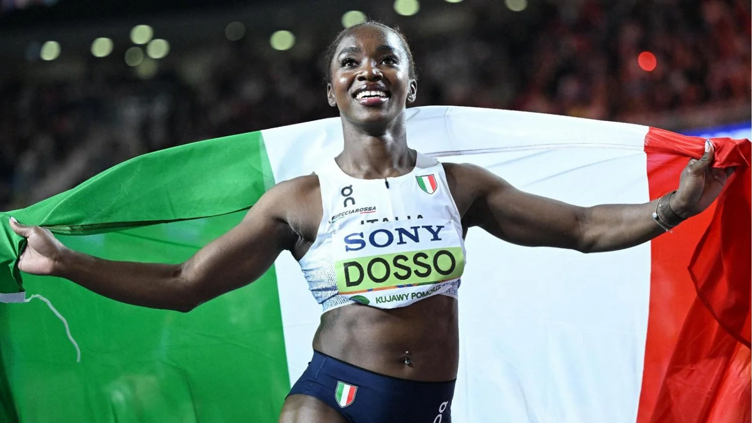 Zaynab Dosso conquista o ouro nos 60 metros e eleva a Itália ao topo em Toruń