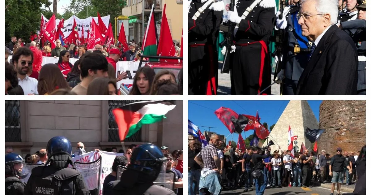 25 de Abril: celebração popular ofuscada por tiros em Roma e confrontos em Milão
