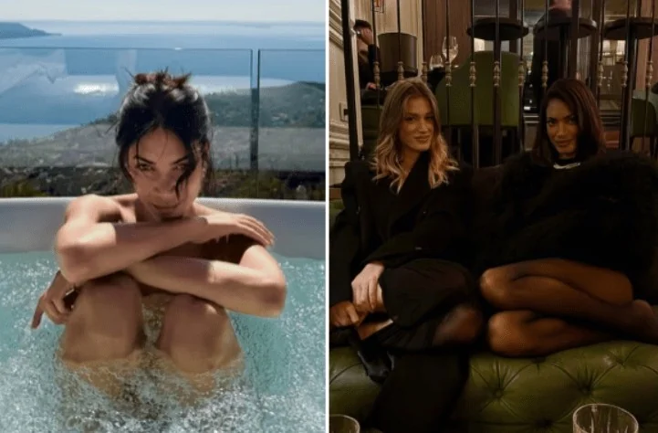 Elodie e Franceska: indícios de romance entre banheiras, jantares de luxo e fuga nas montanhas