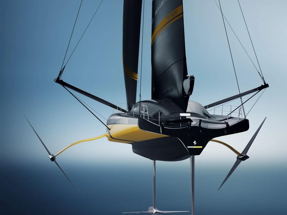 Ferrari Hypersail: a barca que promete voar a até 50 nós e redefinir o design náutico