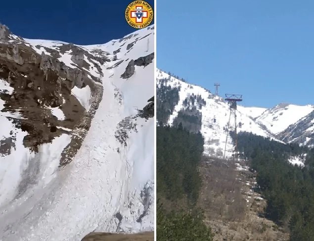 Gran Sasso: verificação em curso após valanga nos Valloni di Campo Imperatore