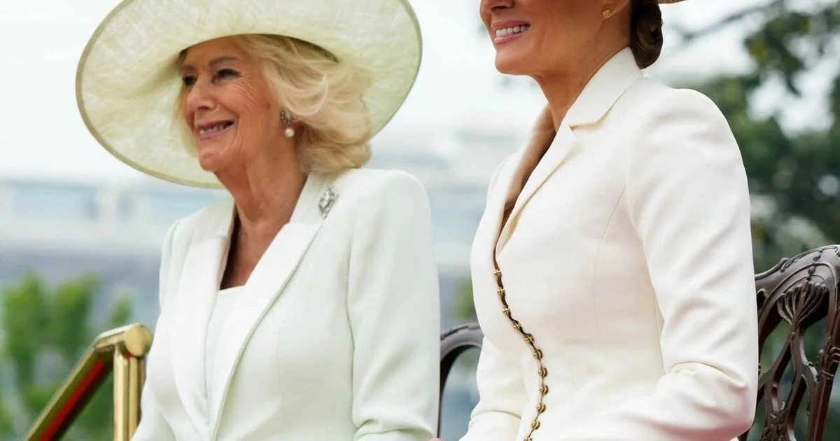 O significado estratégico dos looks de Melania Trump e da rainha Camilla em Washington