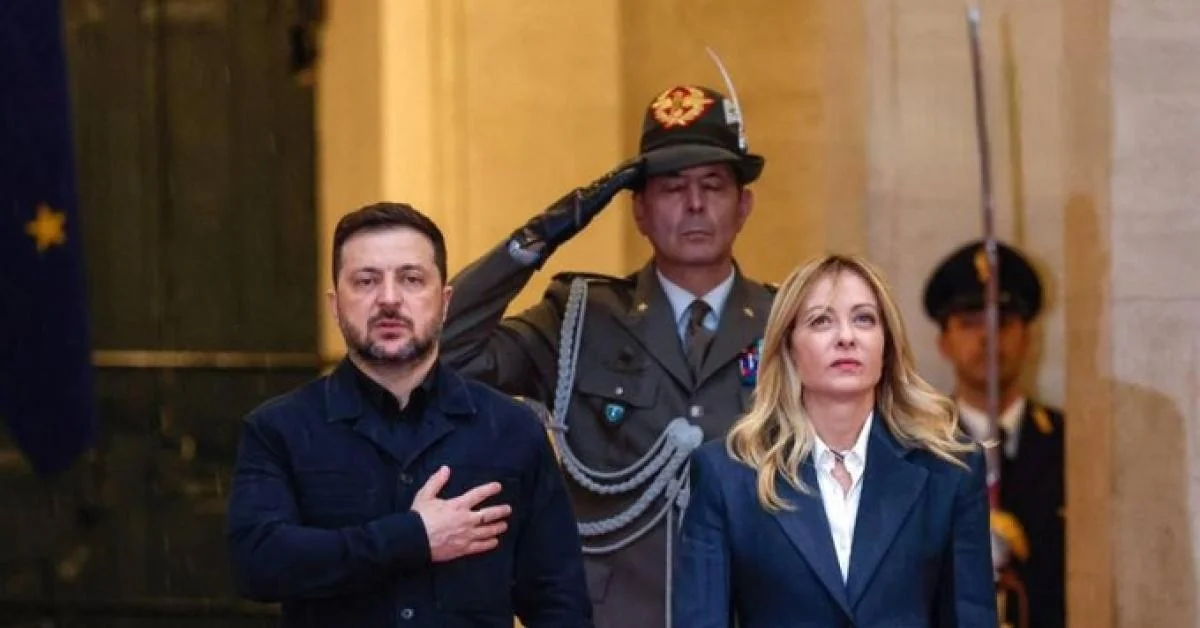Meloni reafirma apoio total a Kiev e propõe produção conjunta de drones durante encontro com Zelensky em Roma