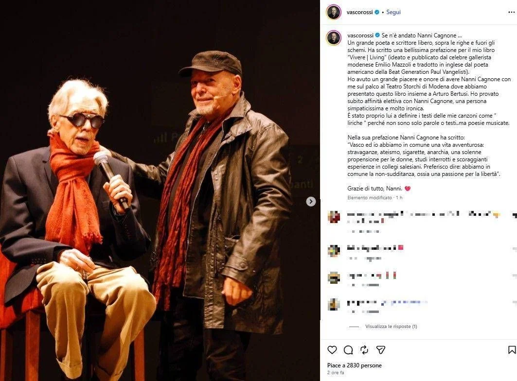 Morre Nanni Cagnone, a voz visionária da poesia italiana aos 86 anos