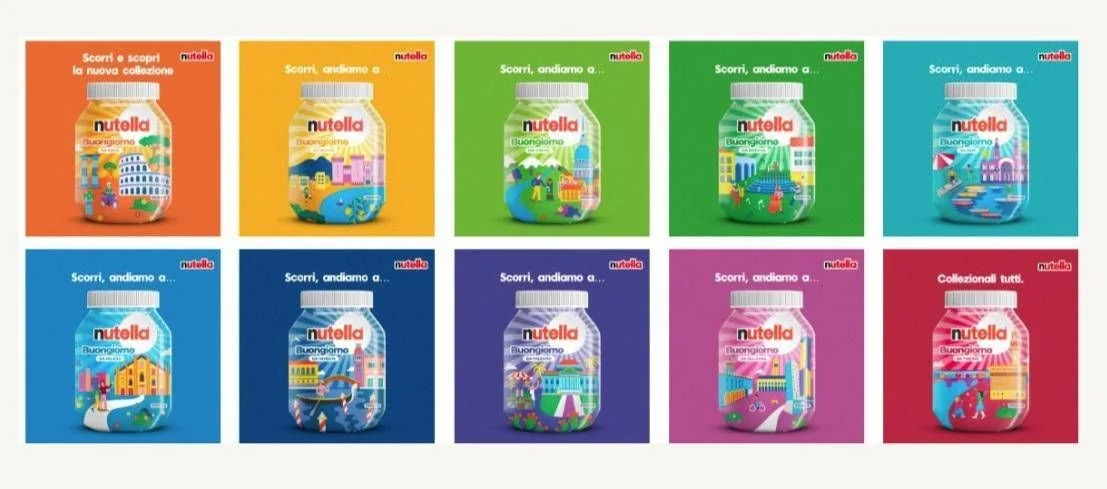 Nutella Buongiorno 2026: edição limitada celebra 10 cidades de arte italianas