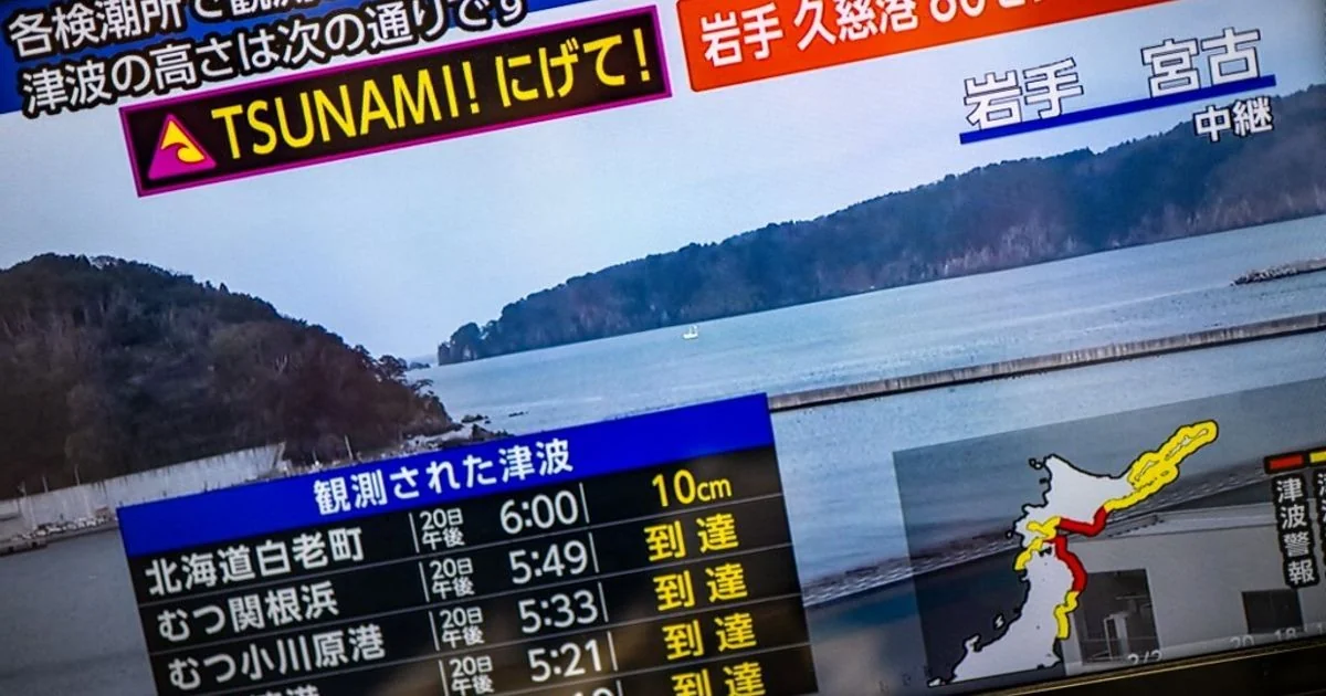 Terremoto no Japão 7,7: alerta de tsunami de até 3 metros e risco de novas fortes réplicas