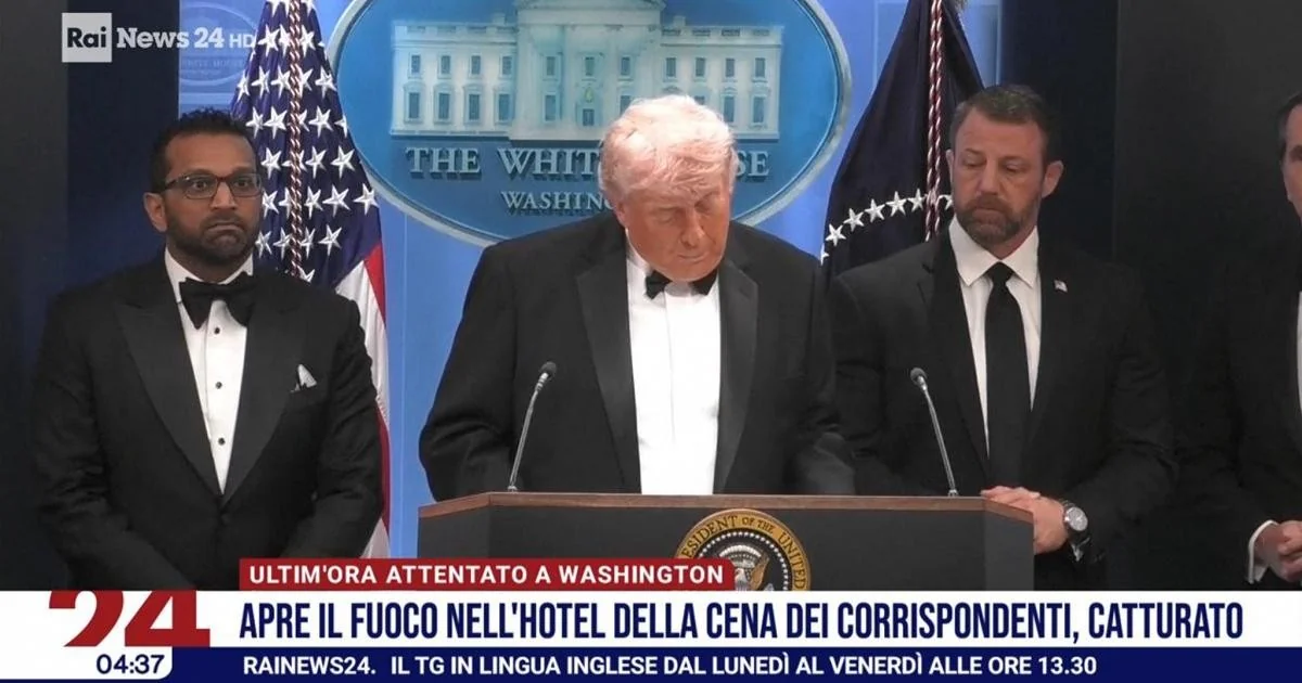 Tiroteio no Gala dos Correspondentes em Washington: Trump, Melania e Vance em segurança; suspeito da Califórnia detido