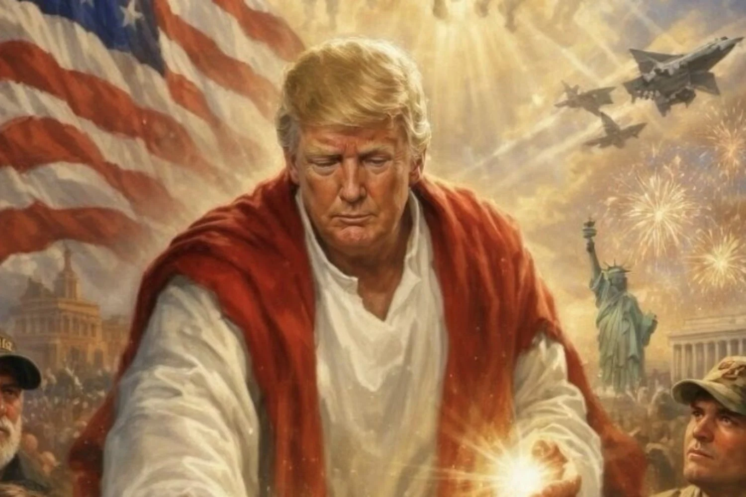 Trump publica em Truth imagem por IA que o retrata como Jesus e provoca onda de indignação