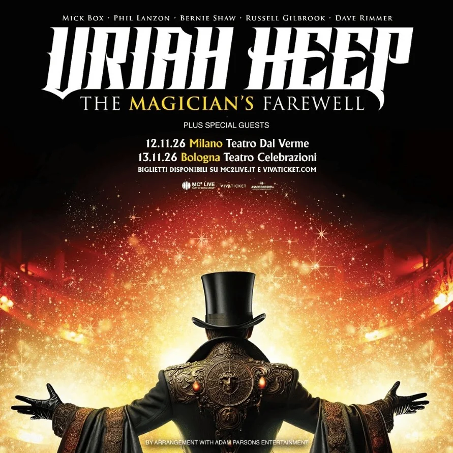 Uriah Heep anunciam duas datas na Itália em novembro: Milano e Bologna recebem 'The Magician’s Farewell'