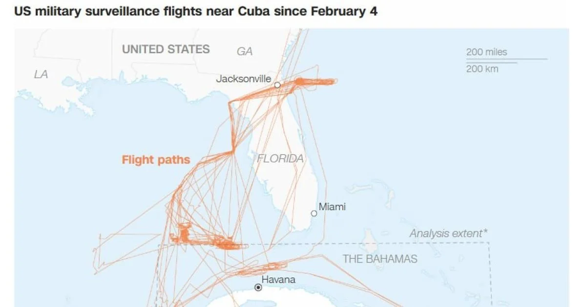 Aumento de voos de drones dos EUA perto de Cuba: 25 operações desde 4 de fevereiro monitoraçam Havana e Santiago