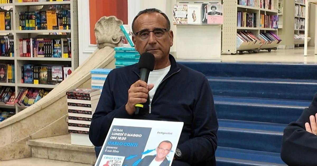 Carlo Conti transforma a pesca em lição de paternidade no livro 'A pesca con il babbo'