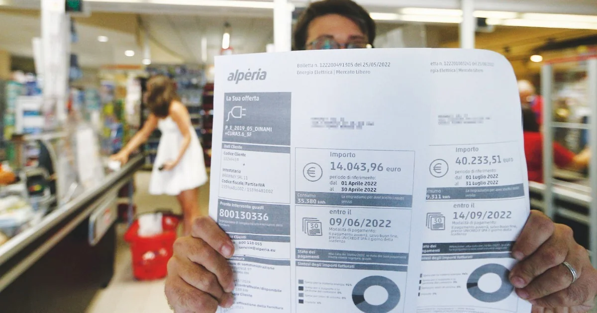 FMI: caro-energia pesa €450 nas famílias italianas; cenário grave atinge €2.270 e ameaça recessão na Eurozona