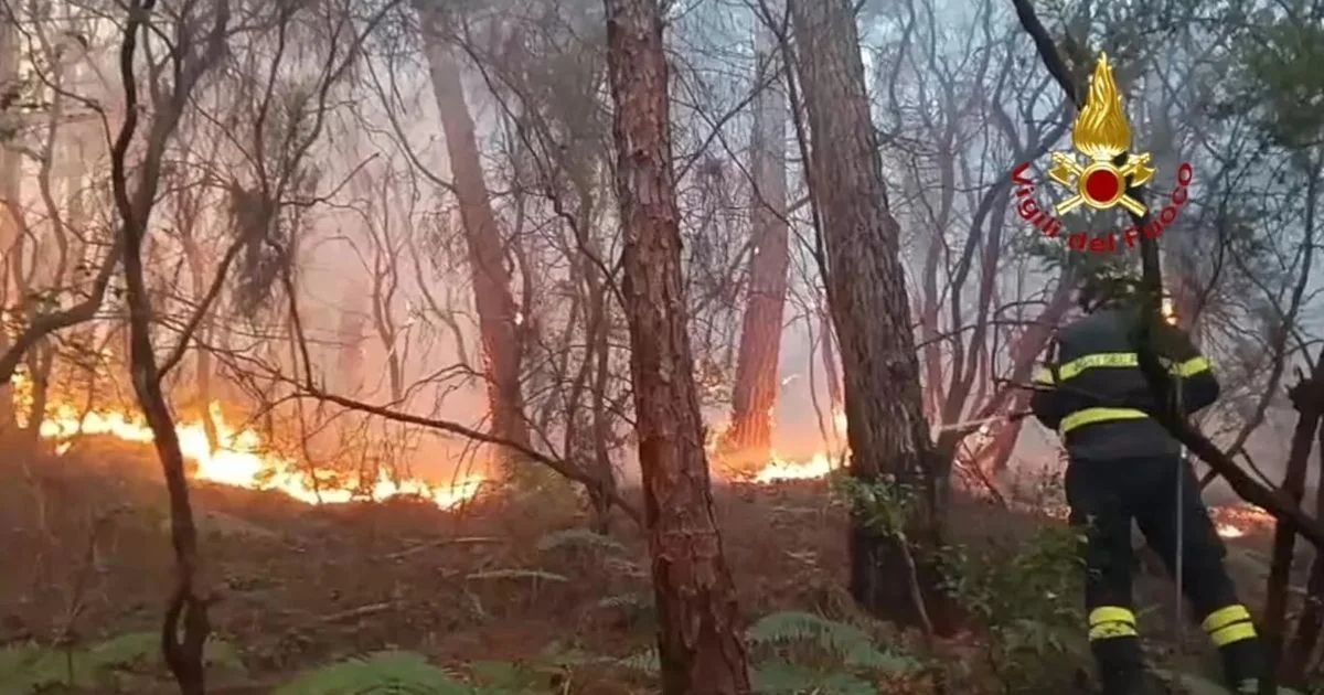 Incêndio no Monte Faeta segue ativo entre Lucca e Pisa; perímetro ainda não está seguro