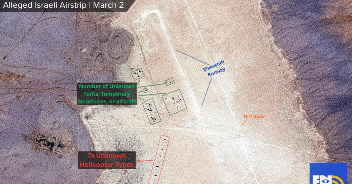 Iraque: imagens satelitais indicam que Israel montou pista de 1,9 km em leito de lago seco para ações contra o Irã