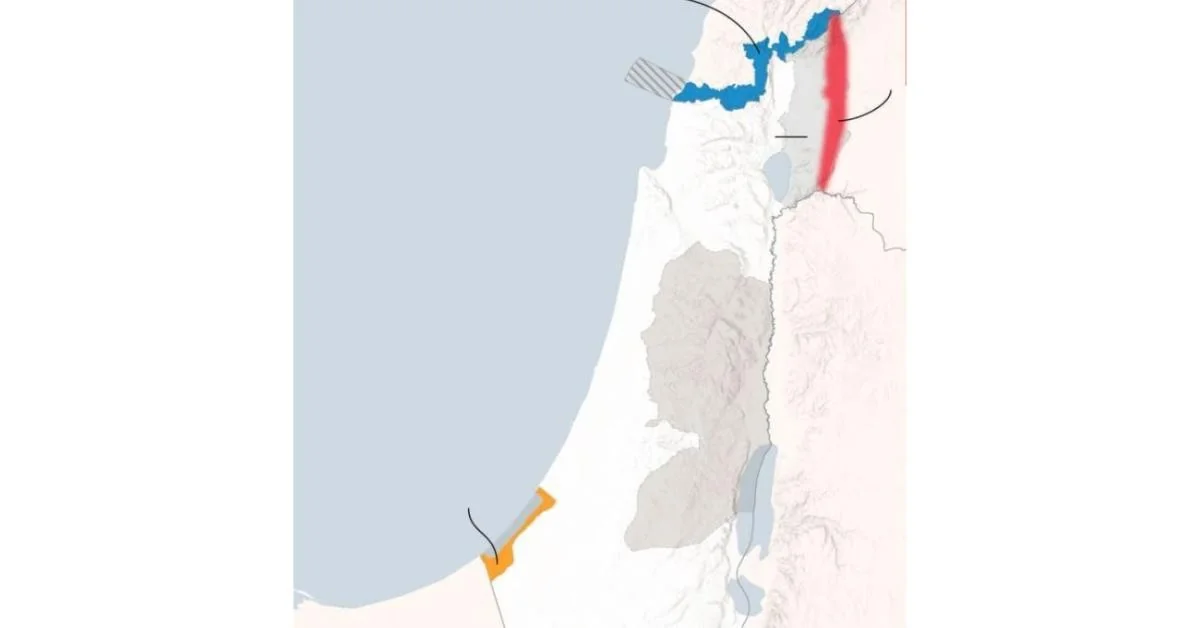 Israel consolida controle territorial: mais de 1.000 km² ocupados entre Gaza, Síria, Líbano e Cisjordânia
