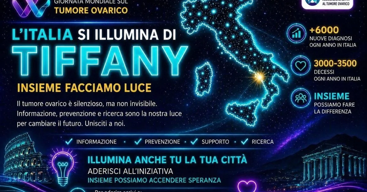 Mi illumino di Tiffany: Mais de 30 monumentos italianos iluminados contra o tumor ovariano