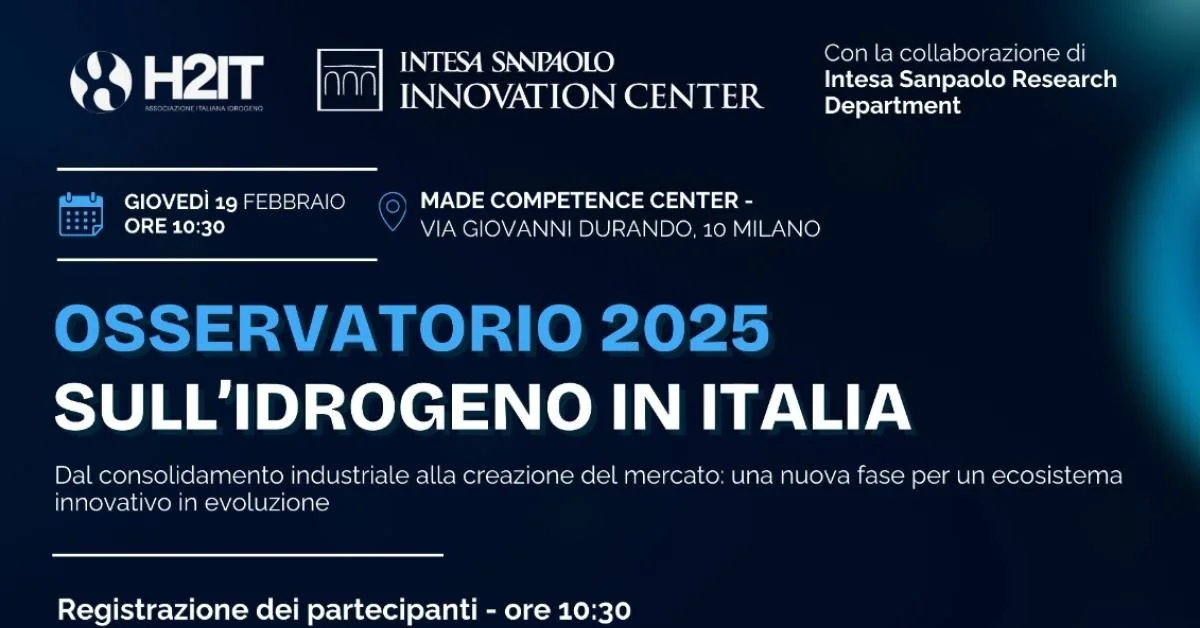 Milão recebe apresentação do Observatório Hidrogênio 2025 de Intesa Sanpaolo e H2IT
