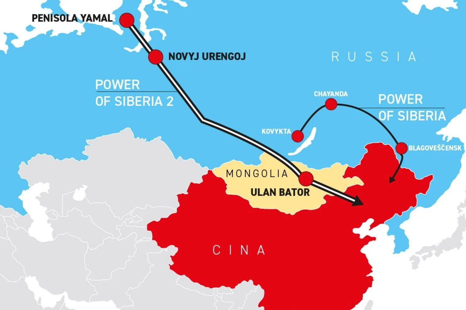 Power of Siberia 2: o gasoduto de 50 bilhões m³ e 2.600 km que redefine a estratégia energética Rússia-China