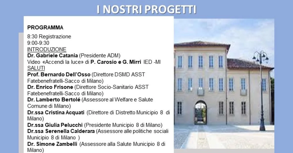 Em Villa Scheibler, Gabriele Catania apresenta o Recovery College dos Amici della Mente OdV