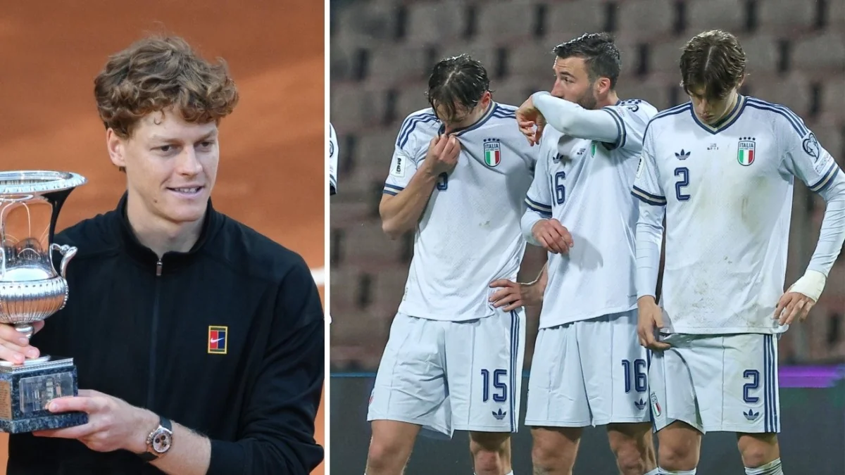 Sinner e o renascimento do tênis frente à crise persistente do futebol italiano