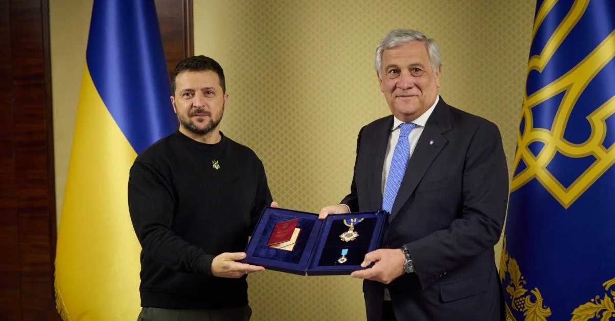 Tajani reafirma apoio da Itália à adesão plena da Ucrânia à UE e oferece ajuda da Guardia di Finanza contra a corrupção de Zelensky