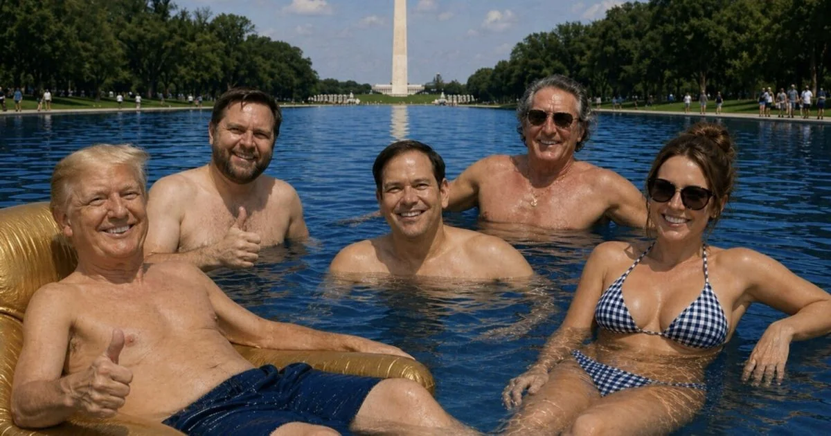Trump divulga foto falsa na Reflecting Pool gerada por IA e reacende debate sobre desinformação