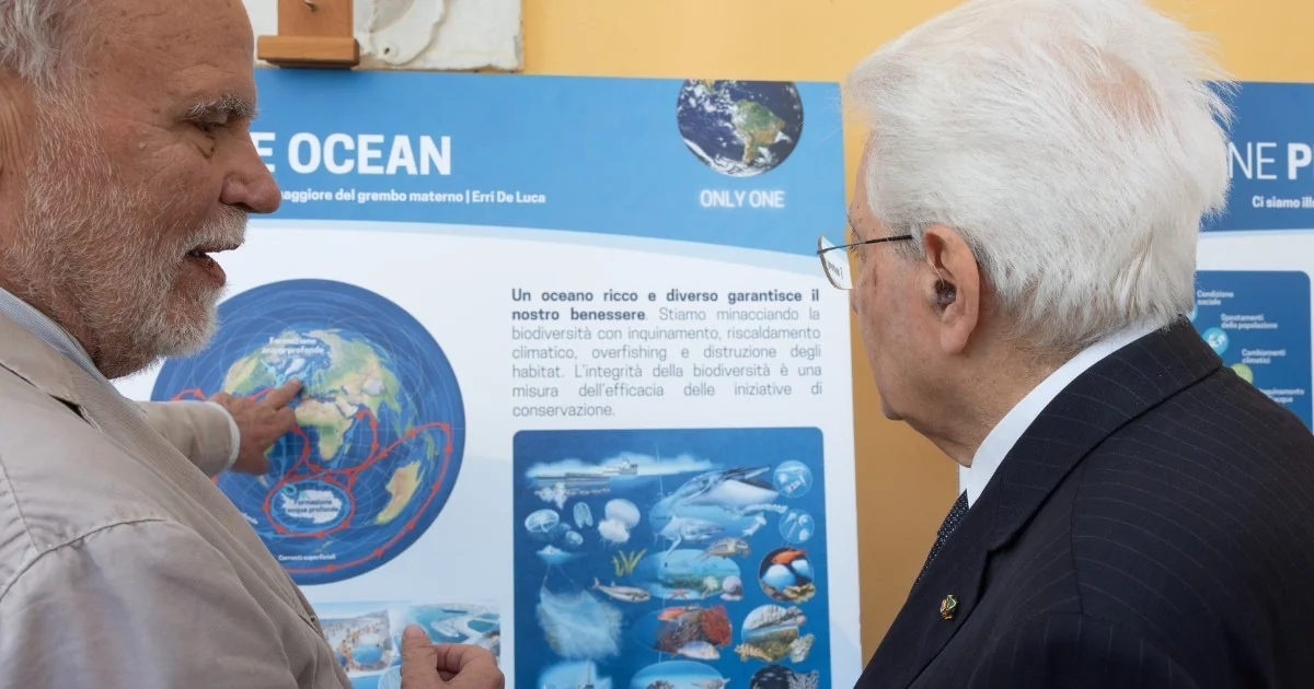 Cinco minutos com Mattarella: iluminei a urgência da biodiversidade do oceano em Castelporziano