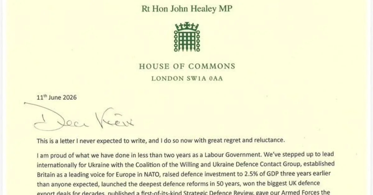 Crise no governo Starmer: John Healey pede demissão por falta de recursos para a defesa