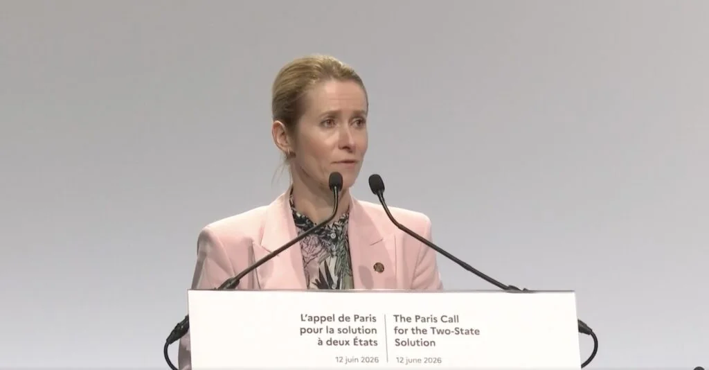 Kaja Kallas reafirma: solução de dois Estados é única via para a paz no Oriente Médio