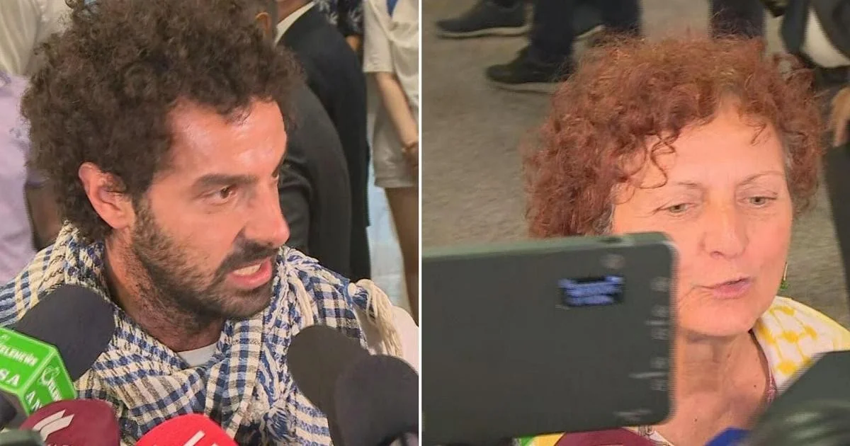 Liberados Centrone e Alberizia: chegada a Fiumicino e apelo por direito internacional