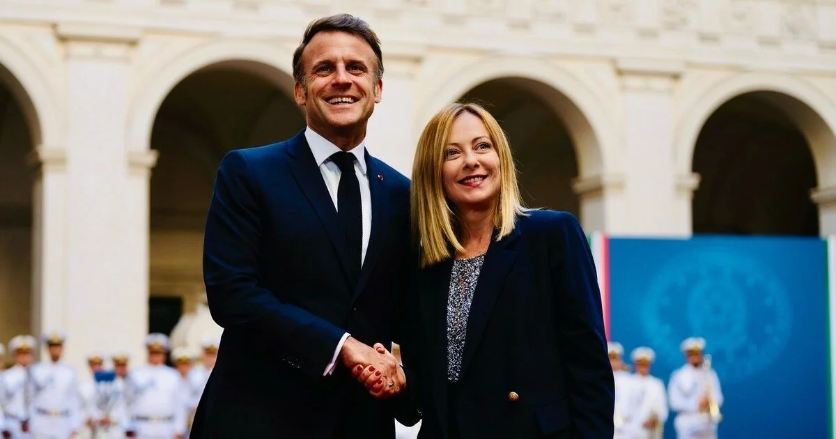 Meloni e Macron confirmam cúpula bilateral em Antibes em 25 de junho com 9 ministros de cada lado