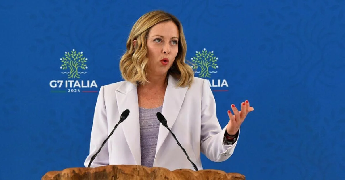 Meloni reafirma apoio a Kiev antes do G7 e pede firmeza na defesa da liberdade marítima