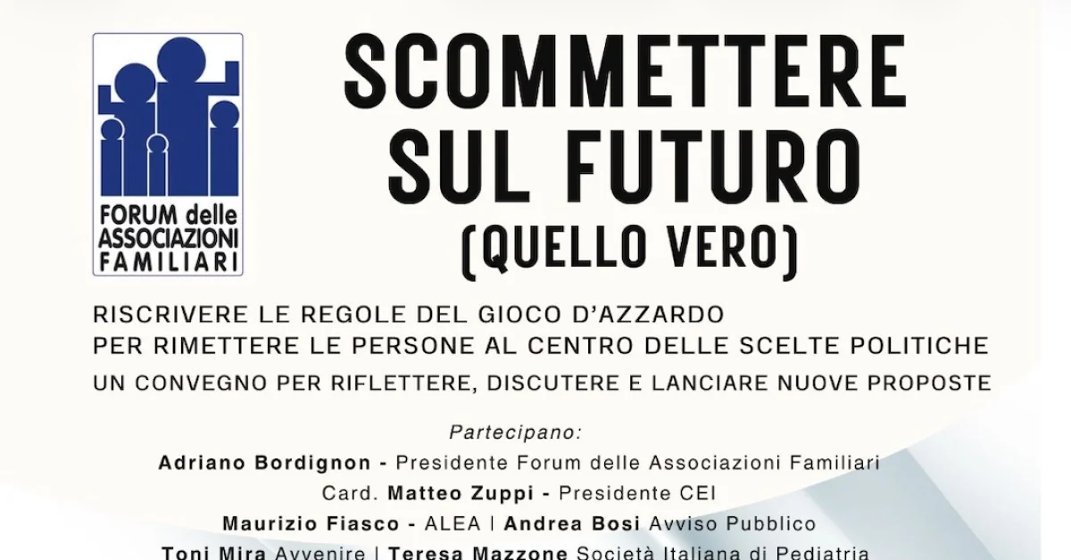 Em Roma, Fórum das Associações Familiares debate nova regulamentação do jogo de azar para recolocar as pessoas no centro