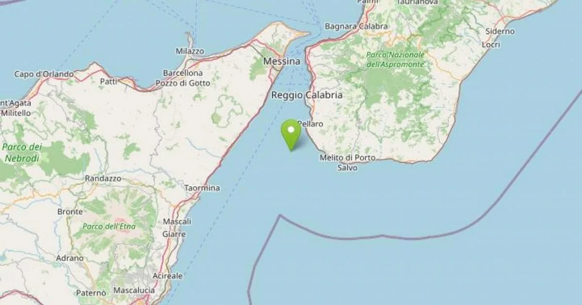 Terremoto de magnitude 3,9 sacode as Eólias; duas réplicas de 2,1 no Estreito de Messina