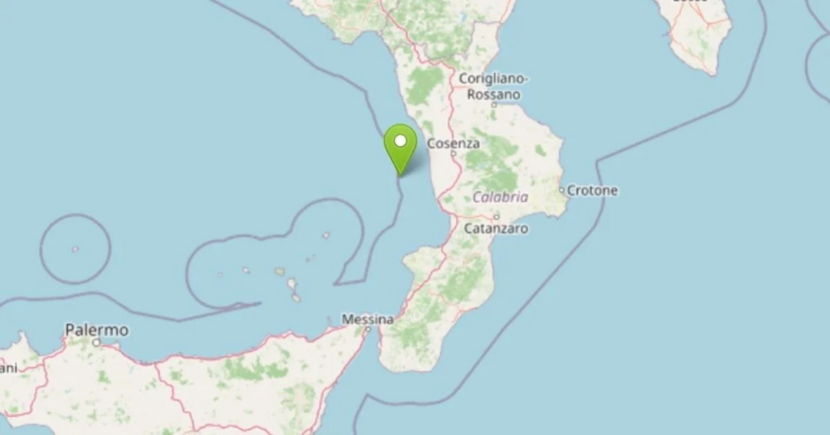 Terremoto de magnitude 6.1 no Mar Tirreno atinge a Costa da Calábria; abalo sentido até Palermo