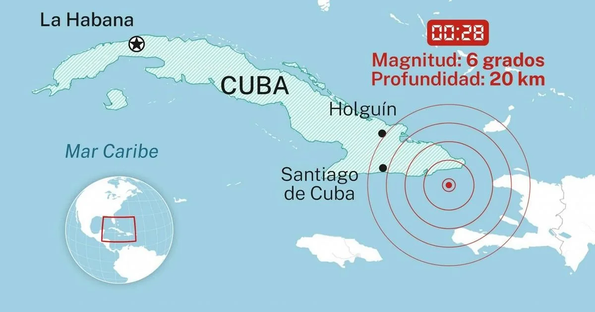 Terremoto de magnitude 6.1 atinge Cuba: tremores sentidos em Havana e na Flórida