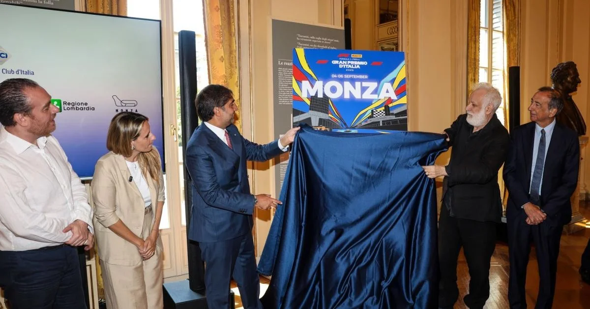 ACI une arte e velocidade: Lodola assina pôster e Francesco Meli revive o hino no Gran Premio d'Italia 2026
